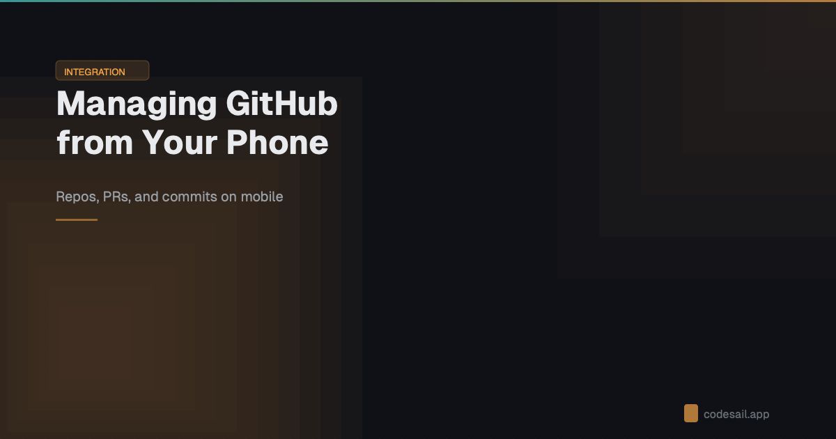 Managing GitHub from your phone